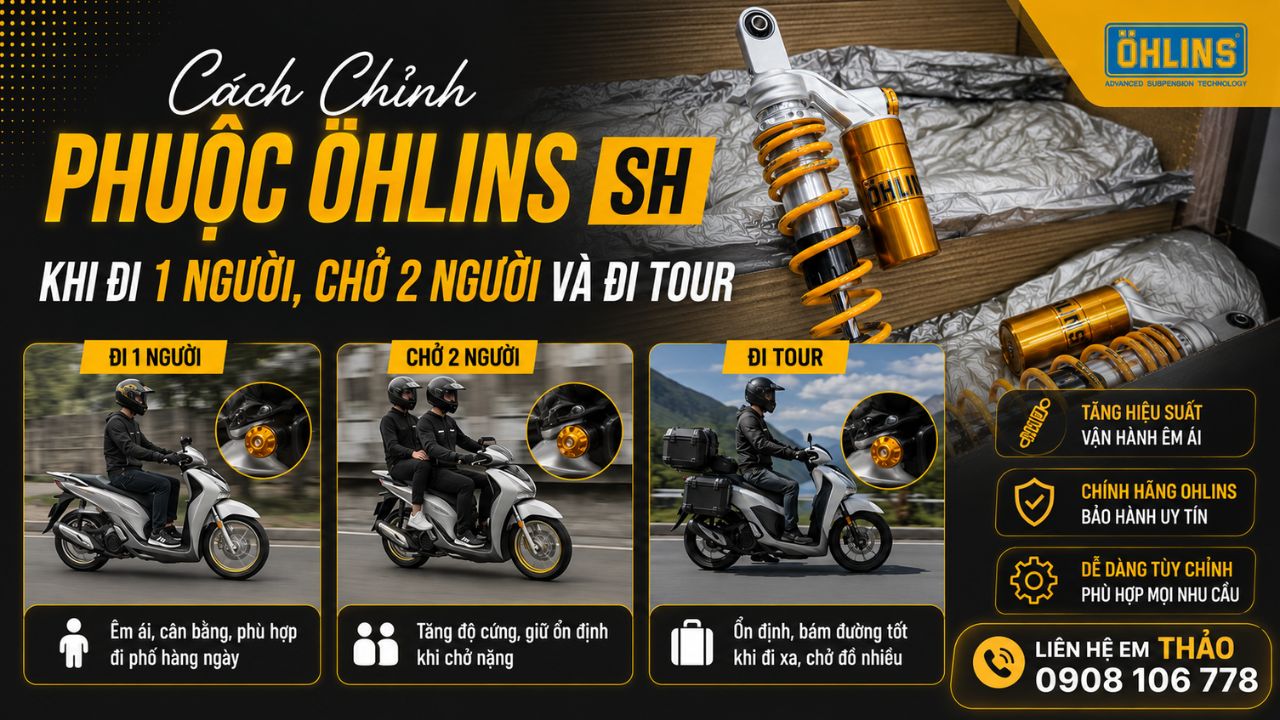 Cách Chỉnh Phuộc Ohlins SH