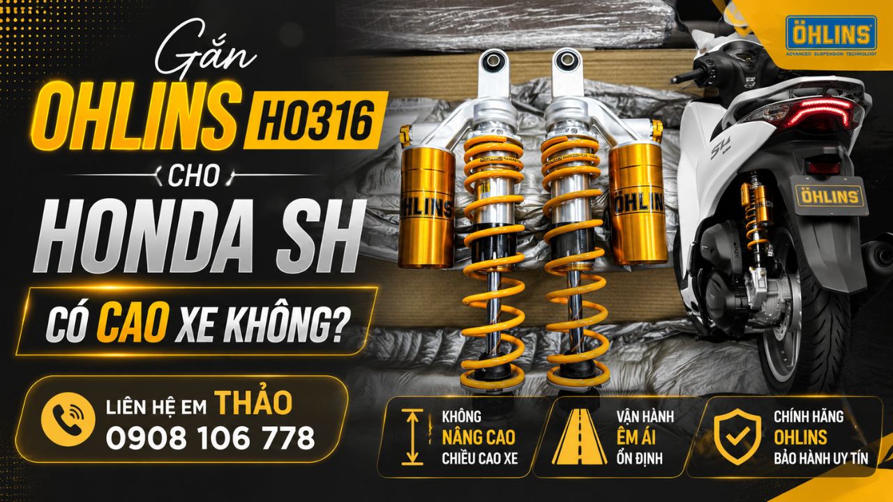 Gắn Ohlins HO316 Cho Honda SH