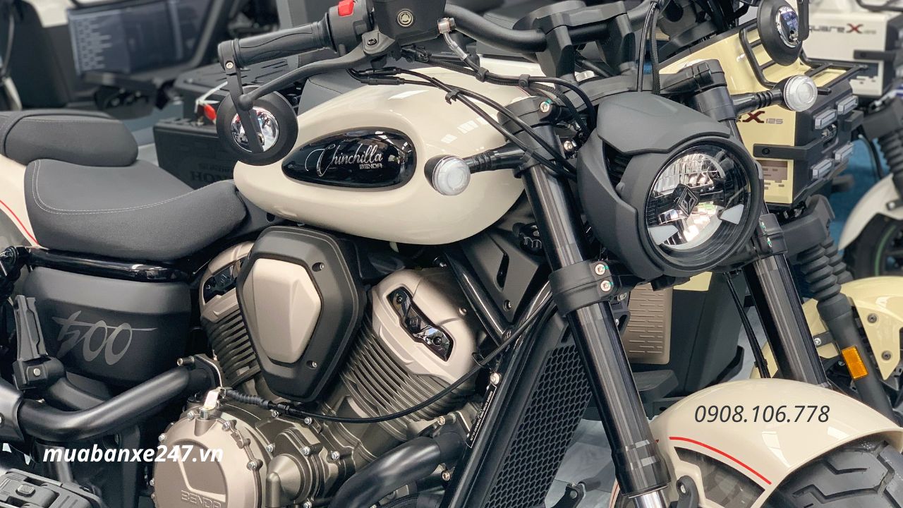 Benda Chinchilla 500 màu trắng sữa – Câu chuyện về chiếc cruiser V-Twin khác biệt 6 Benda Chinchilla 500 màu trắng sữa, mẫu xe cruiser V-Twin