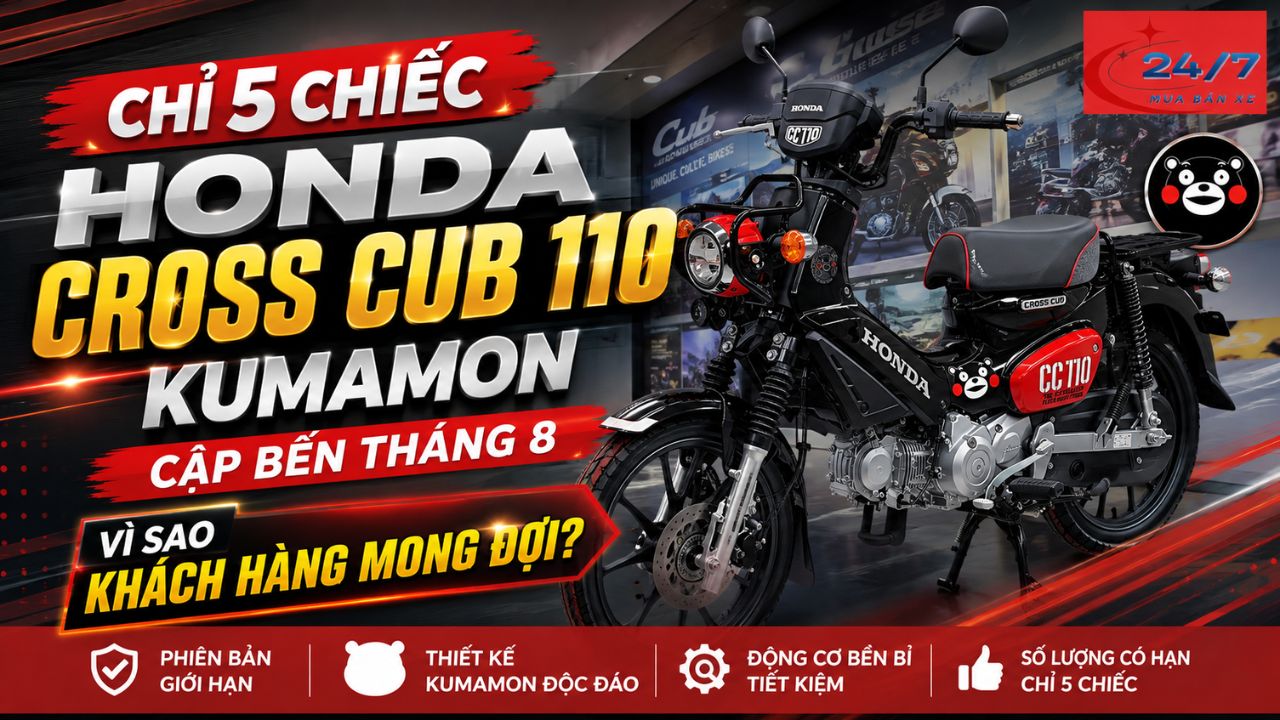 Chỉ 5 chiếc Honda Cross Cub 110 Kumamon về lô mới trong tháng 8 2 Chỉ 5 chiếc Honda Cross Cub 110 Kumamon về lô mới trong tháng 8